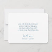 MERCI ! Aquarelle main Sun Rays jaune bleu (Dos)