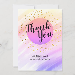Merci Aquarelle Nature Violet Parties scintillant