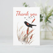 Merci Aquarelle Oiseau noir Oiseau animal Art (Debout devant)