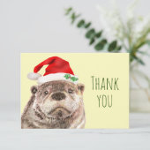 Merci Aquarelle Otter de Noël Fun Animal (Debout devant)