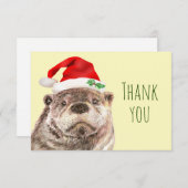 Merci Aquarelle Otter de Noël Fun Animal (Devant / Derrière)