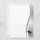 Merci argenté et noir d'obtention du diplôme (Dos)