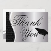 Merci argenté et noir d'obtention du diplôme (Devant / Derrière)