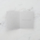 Merci argenté gris de confettis (Intérieur)