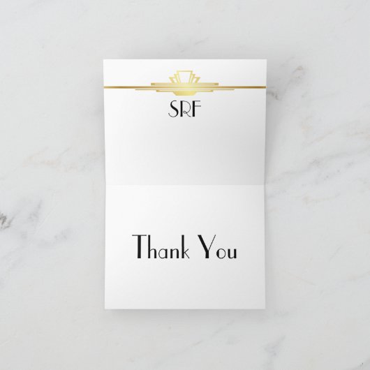 Merci Art déco ou carte de note (Intérieur)