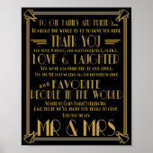 Merci Art déco panneaux mariage (Devant)