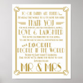 Merci Art déco Roaring 20's mariage en impression (Devant)