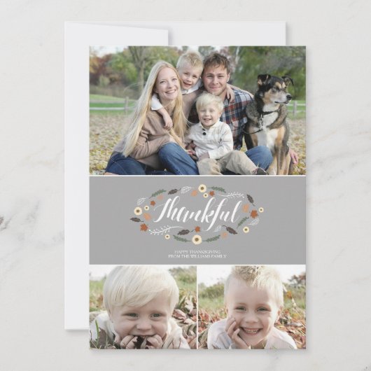 Merci au Carte photo de Thanksgiving (Devant)