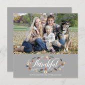 Merci au Carte photo de Thanksgiving (Devant / Derrière)