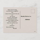 Merci au médecin Carte postale (Dos)