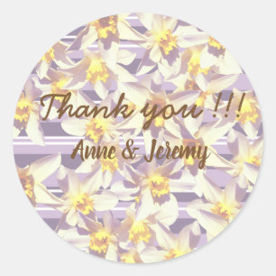 Merci, Autocollant à fleurs