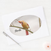 Merci autocollant ovale (Enveloppe)