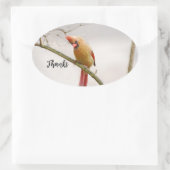 Merci autocollant ovale (Sac)