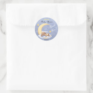 Merci autocollant pour baby shower.
