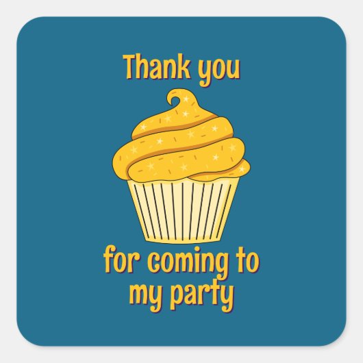 Merci autocollant pour les sacs de fête (Devant)