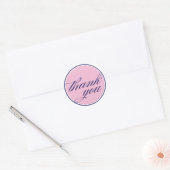 merci autocollant rose marine (Enveloppe)