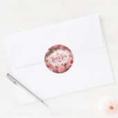 Merci autocollant rose - thème floral (Enveloppe)