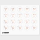 Merci Autocollant Script Paillettes Rose Gold (Feuille)