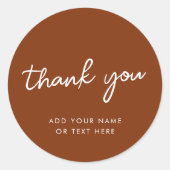 Merci Autocollant | Terre cuite orangé brûlé (Devant)