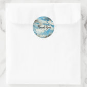 Merci autocollants couleur eau bleue (Sac)