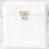 Merci autocollants crayon (Sac)