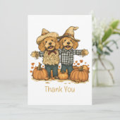 Merci Automne Récolte Goldendoodle Chiens (Debout devant)