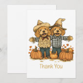 Merci Automne Récolte Goldendoodle Chiens (Devant / Derrière)