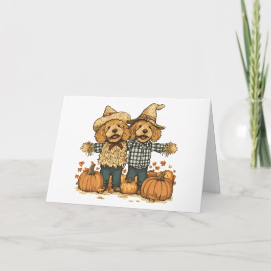 Merci Automne Récolte Goldendoodle Chiens (Devant)