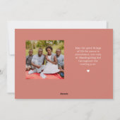 Merci aux Cartes photos de Thanksgiving (Dos)