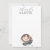 Merci Aux Cartes pour notes Amateurs De Café Latte (Devant)