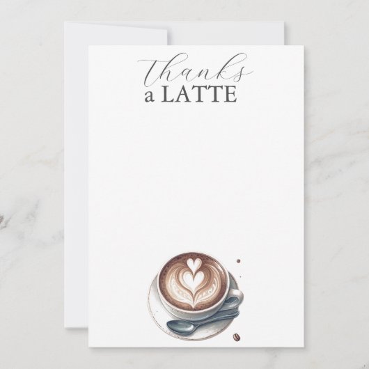 Merci Aux Cartes pour notes Amateurs De Café Latte (Devant)
