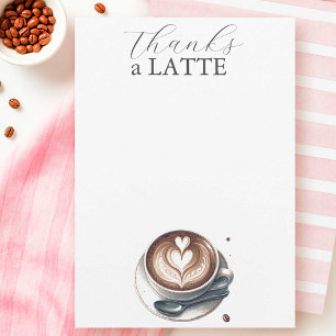 Merci Aux Cartes pour notes Amateurs De Café Latte