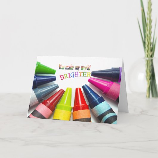 Merci aux crayons de couleur blanche (Devant)