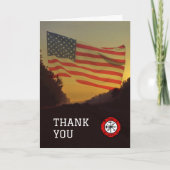 Merci aux pompiers montrant le drapeau et l'emblèm (Devant)