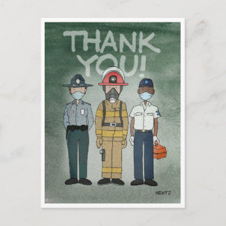 Merci aux premiers intervenants Carte postale