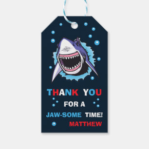 Merci aux requins étiquettes Balises de faveur du 