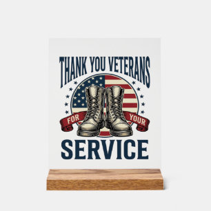 Merci aux vétérans Bottes patriotiques Design vint