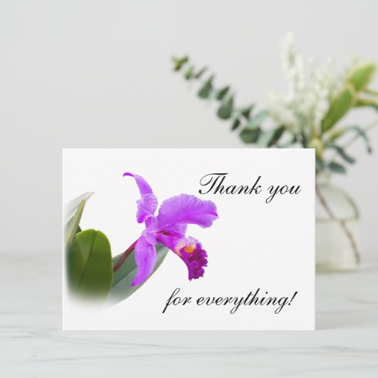 Merci avec l'orchidée (Debout devant)