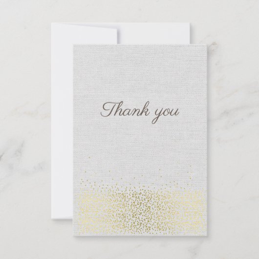 Merci avec paillettes de couleur or (Devant)