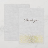 Merci avec paillettes de couleur or (Devant / Derrière)