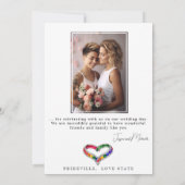 🌈 Merci avec photo entrelacée dans la fierté (Dos)