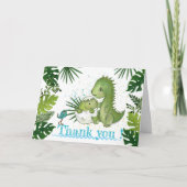 Merci Baby Boy Dino Card - Verdure tropicale (Devant)