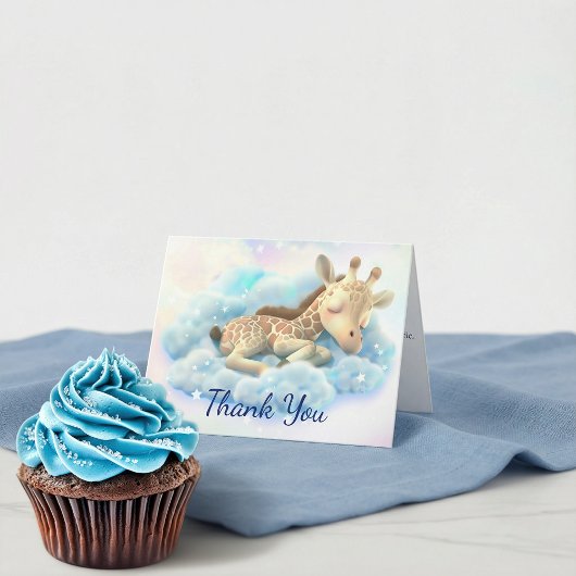 Merci Baby shower bébé Giraffe