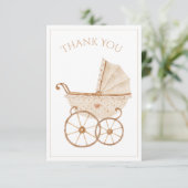 Merci Baby shower d'aquarelle pour bébé (Debout devant)