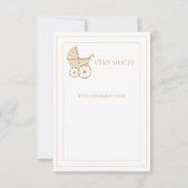 Merci Baby shower d'aquarelle pour bébé (Dos)