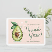 Merci Baby shower de coeur doux Avocado rose (Debout devant)