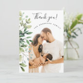 Merci Baby shower élégant Arc botanique photo (Debout devant)