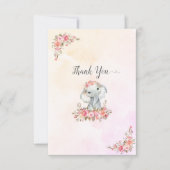 Merci Baby shower éléphant (Devant)