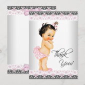 Merci Baby shower fille (Devant / Derrière)