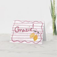 Merci Baby shower Fille Citron